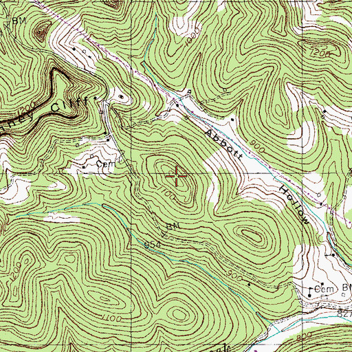 Topographic Map of The Hawk Point, KY