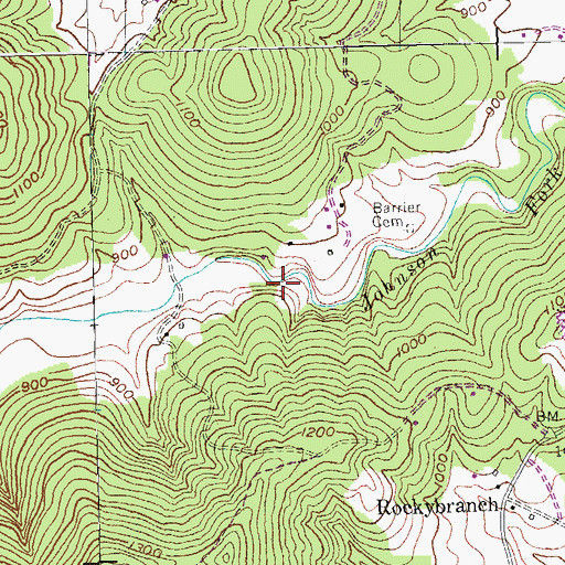 Topographic Map of Anderson Cemetery, KY