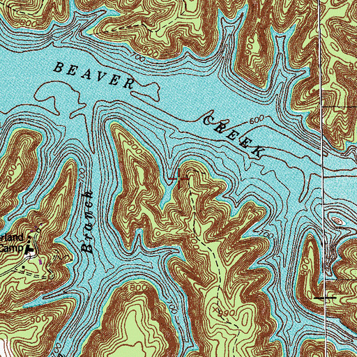 Topographic Map of Beaver Creek Church (historical), KY