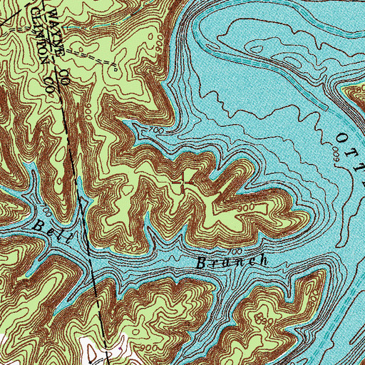 Topographic Map of Beck Ridge, KY