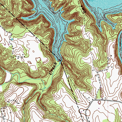 Topographic Map of Becks Mill (historical), KY