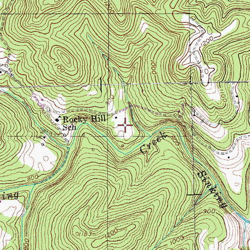 Topographic Map of Buffalo Wallow, KY