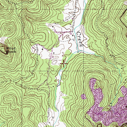 Topographic Map of C H Denney Cemetery, KY