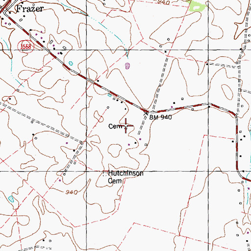 Topographic Map of Canada Cemetery, KY