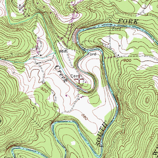 Topographic Map of Carl Kidd Graveyard, KY