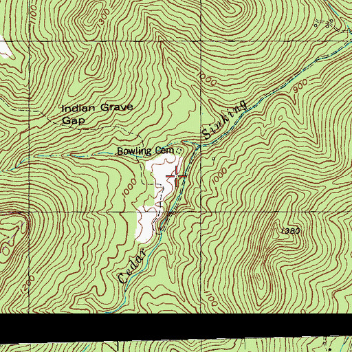 Topographic Map of Cave Spring, KY