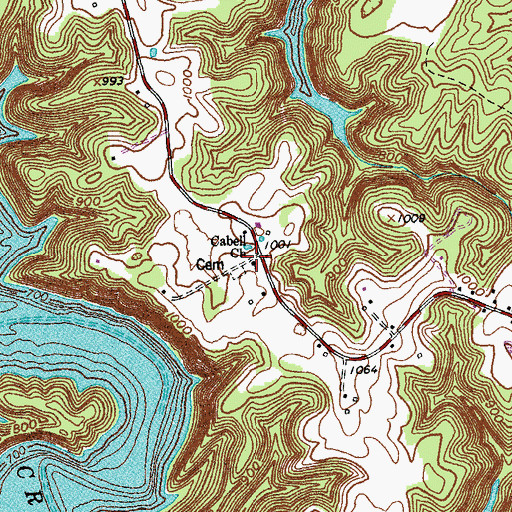 Topographic Map of Cherry Grove Church (historical), KY