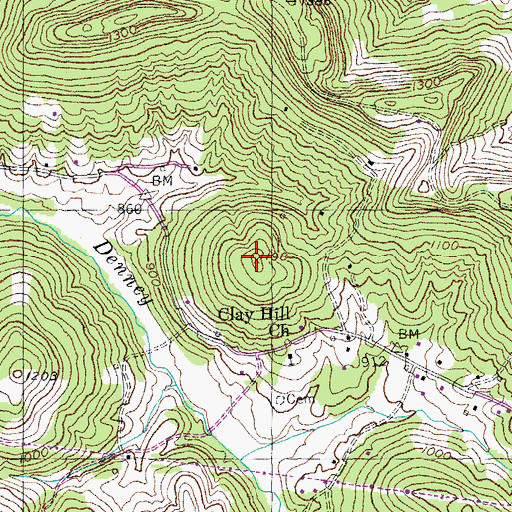 Topographic Map of Clay Hill, KY