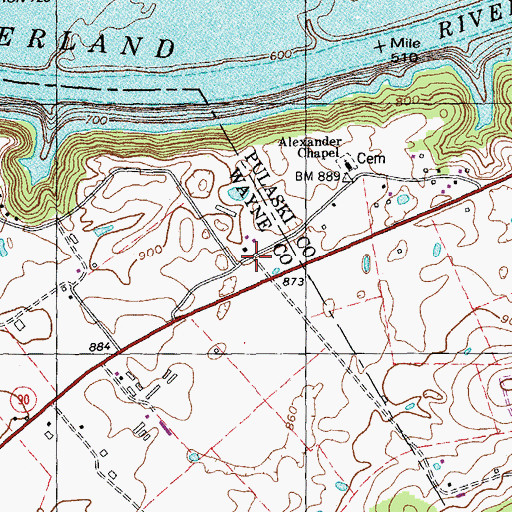 Topographic Map of Clio Post Office (historical), KY