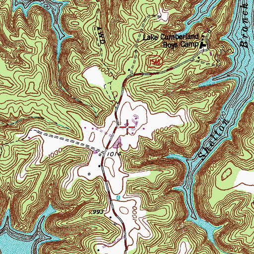 Topographic Map of Coffey Springs Post Office (historical), KY