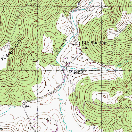 Topographic Map of Correll Cemetery, KY