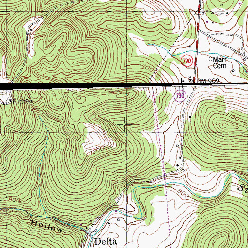Topographic Map of Dalton Ridge, KY