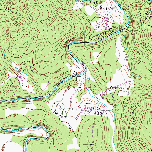 Topographic Map of Denney Pumping Station, KY