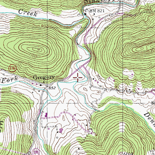 Topographic Map of Denny Mill (historical), KY