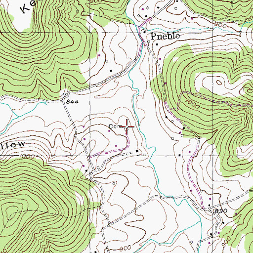 Topographic Map of Dick Cemetery, KY