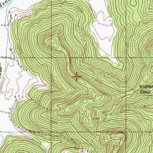 Topographic Map of Duncan Mountain, KY