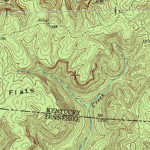 Topographic Map of Fentress Hill, KY