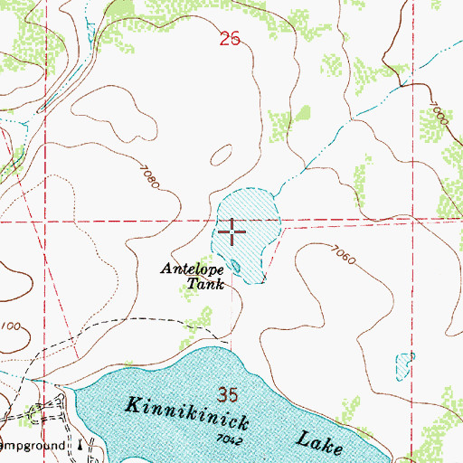 Topographic Map of Antelope Tank, AZ