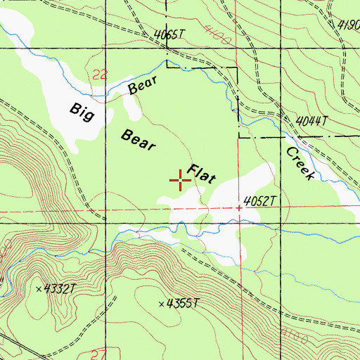 Topographic Map of Big Bear Flat, CA
