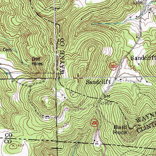 Topographic Map of Fitzgerald Knob, KY