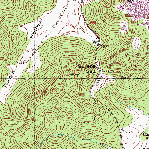 Topographic Map of Gobblers Knob, KY