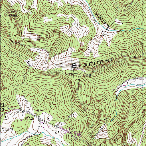 Topographic Map of Godsey Cemetery, KY