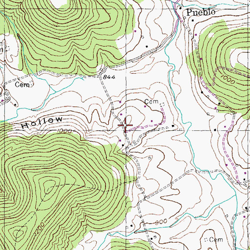 Topographic Map of Gooding Cemetery, KY