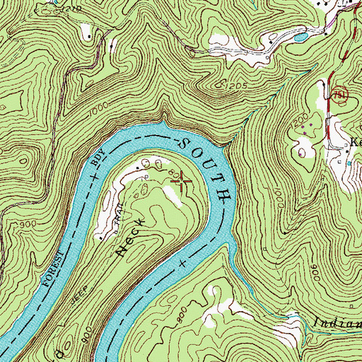 Topographic Map of Gourd Cemetery, KY