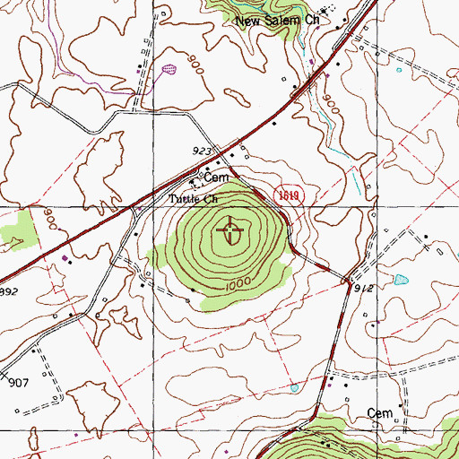 Topographic Map of Henry Cooper Hill, KY