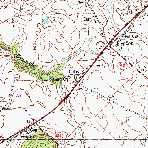 Topographic Map of Hutchison Cemetery, KY