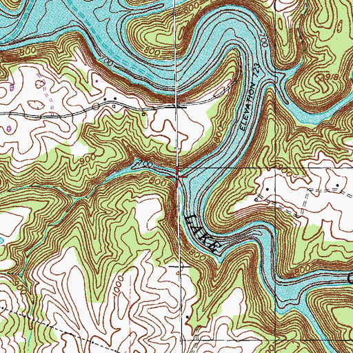 Topographic Map of Jim City Hollow, KY