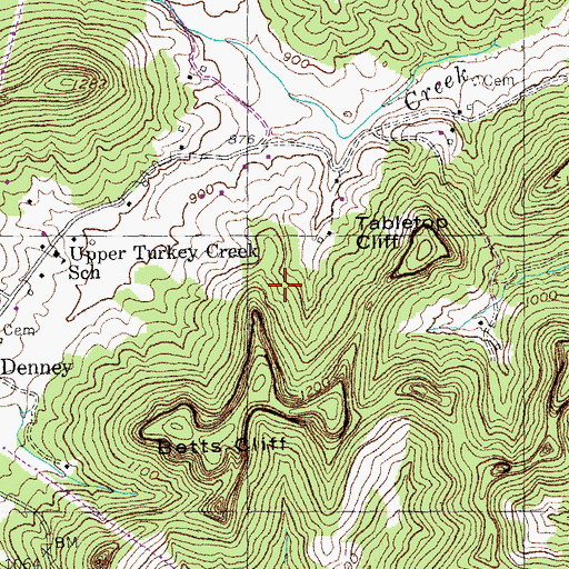 Topographic Map of Mack Tract, KY