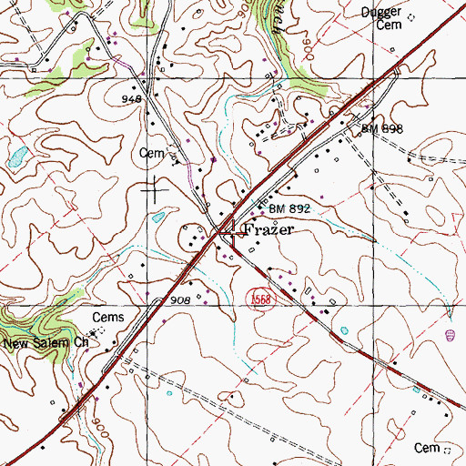 Topographic Map of North Frazer School (historical), KY