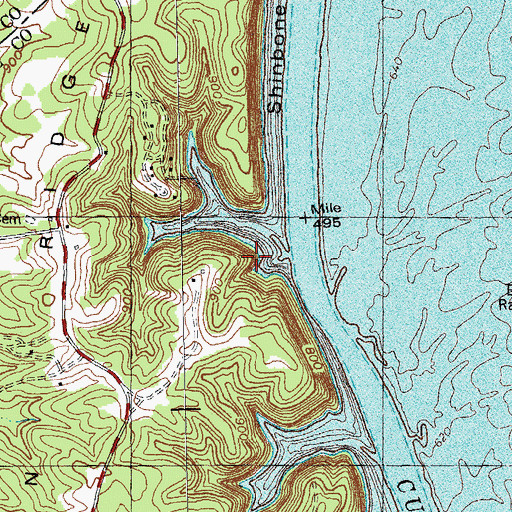 Topographic Map of Onion Point, KY