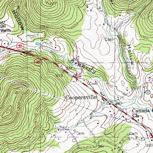 Topographic Map of Pierce Kidd Cemetery, KY