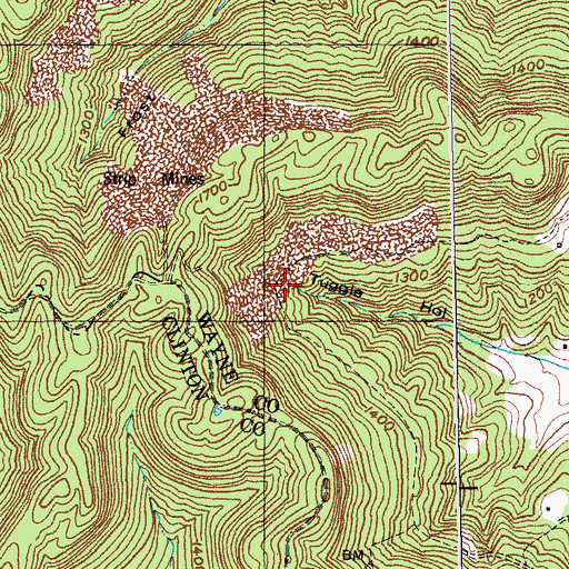 Topographic Map of Possum Kingdom, KY