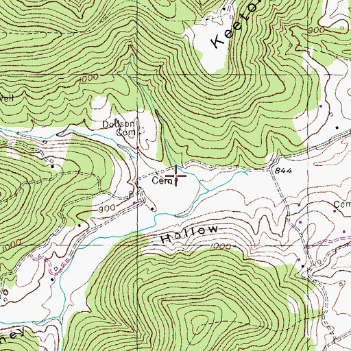 Topographic Map of Ramsey Cemetery, KY