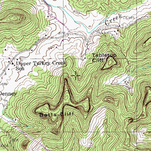 Topographic Map of Sifter Rock, KY