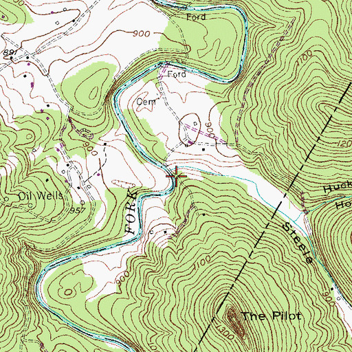 Topographic Map of Steele Old Mill (historical), KY