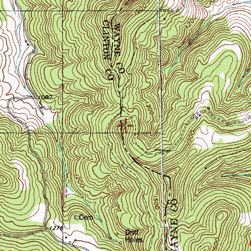Topographic Map of The Blue Mud, KY