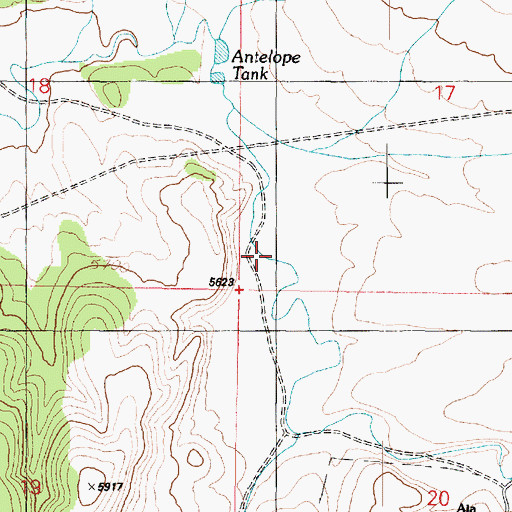 Topographic Map of Antelope Tank, AZ