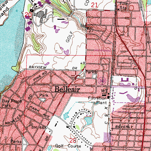 Topographic Map of Gardenia Park, FL