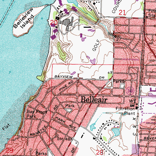 Topographic Map of Grass Plot, FL