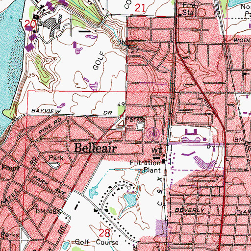 Topographic Map of The Mall, FL