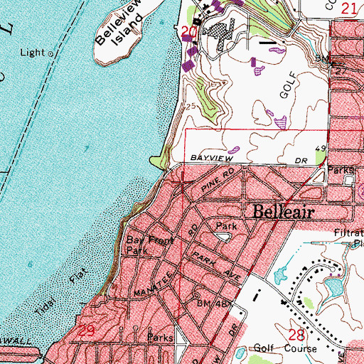 Topographic Map of Gaienne Park, FL
