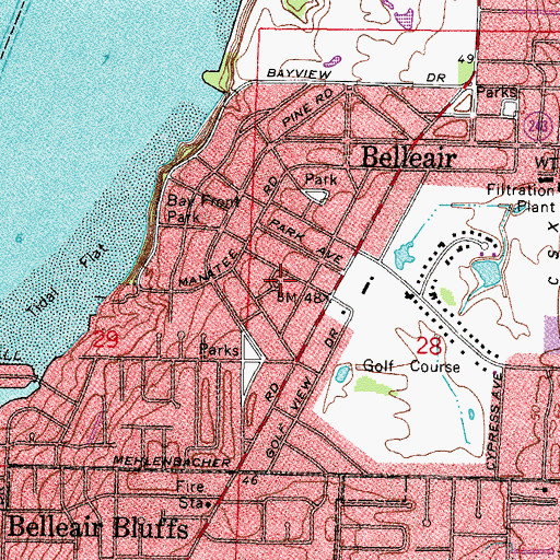 Topographic Map of Fountain Square, FL