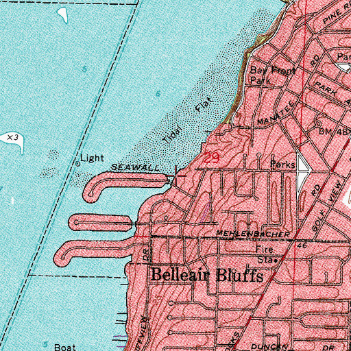 Topographic Map of Thompson Park, FL
