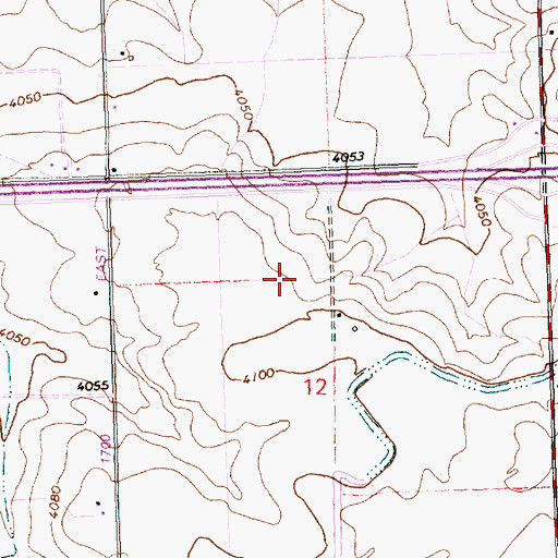 Topographic Map of Lateral C-25, ID