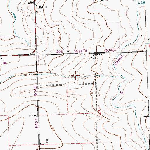 Topographic Map of Lateral C-39, ID