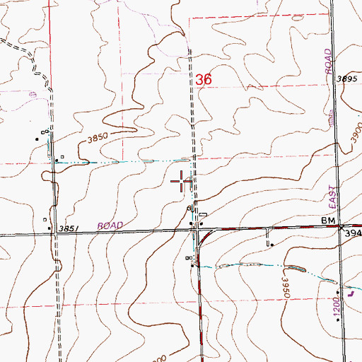 Topographic Map of Lateral C-52, ID